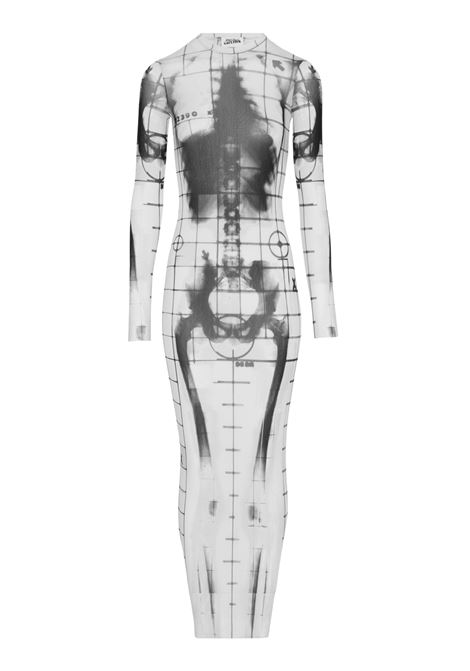 squeletor long dress woman white JEAN PAUL GAULTIER | 25/33-F-RO309-T5800100